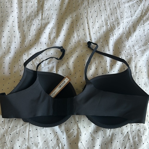 NWT SKIMS Ultimate Padded Plunge Pushup Push Up Nipple Bra Black ONYX 40B - Picture 10 of 11